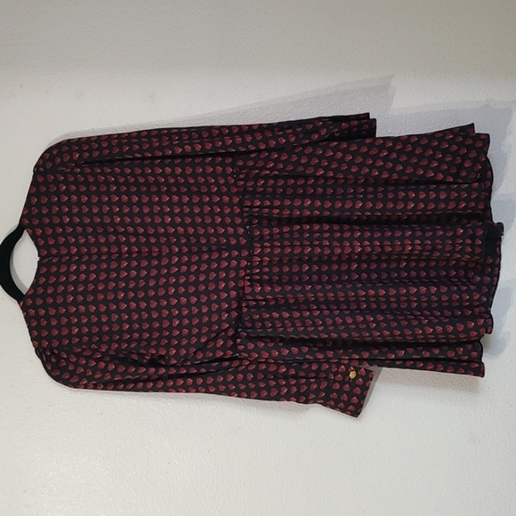 Zara Heart Print Smock Long Sleeve Dress Romper Size S - Picture 6 of 10